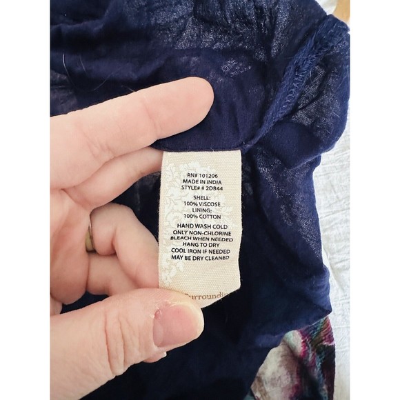 Soft Surroundings Womens Italian Dreams Maxi Dress Size XL Tiered Floral Modest - Picture 6 of 9